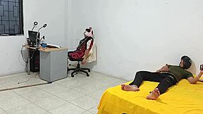 step sister sits while i masturbate for her in homemade video.