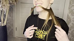 Curvy Beauty's First Anal Fingering with Pussy Vibration and Spitting