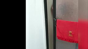 i spied on this latina bitch and she rode my big cock after blowjob creampie