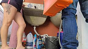 married housewife, wanna pay the repair guy with your big ass?