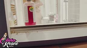 watching my curvy neighbor shower is pure thrill!