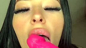 British slut plays with herself and toys 😈