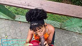 Brazilian Teen Sucks Big Cock