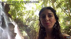 I got cum on my face in a public locker room. Then did a cumwalk by the waterfall.