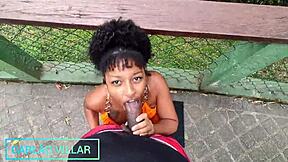 Brazilian Teen Sucks Big Cock