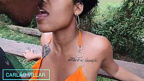 Brazilian Teen Sucks Big Cock