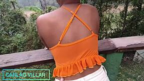 Brazilian Teen Sucks Big Cock