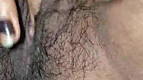 Desi Babe Shows Off Hairy Tight Pussy in Close-Up