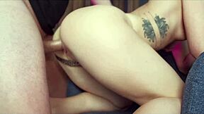 My neighbor's hard cock drives me wild. I love riding it while he bangs my tight pussy deep.