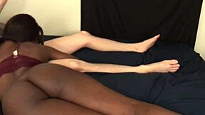 Young girl tests big toy in hospital with doctor