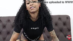 Man, my perfect black stepsister gave me a sneaky blowjob in private!