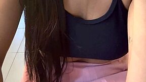 wife enjoys a night at the hotel with a friend, filming their intimate moments together