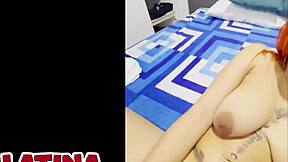 camila fernanda's tiny asshole gets stretched and gaped by big white cock in latina casting scene