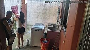 wife leaves, maid craves erect cock