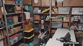 Stealing teen 18+ with big tits gets busted and screwed hard