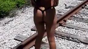 Wow, fisherman finds stripper on run and slams her hard in dirty shower!