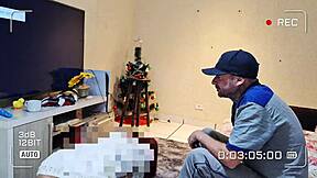 Housewife receives a visit from the naughty technician at home