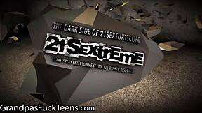 old man lucky with younger stepdaughter