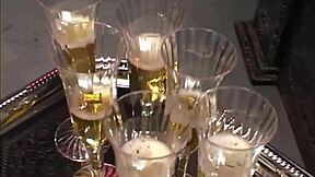 Anal Teen 18+ Threesome with Shaved Pussy, Gaping Asshole, Big Tits, and Fishnets