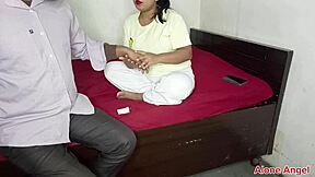 Stepsister delivers intense oil massage on dick after fucking innocent brother