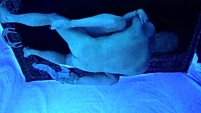 Gigi Breeze enjoys a relaxing blacklight massage session