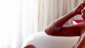 platinum blonde teen 18+ diva alissa arden reveals her massive natural boobs in striptease lingerie.