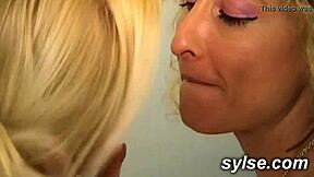 lesbian teen 18+ plays with amateur milfs using toys and strapon