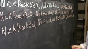 Teacher fucks blue-eyed student Baby Bambi anally.