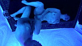 Gigi Breeze enjoys a relaxing blacklight massage session
