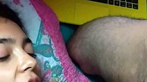 She sucks it while we watch series