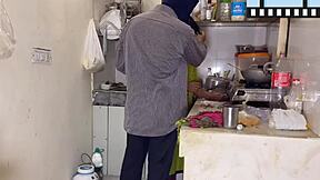 Husband Surprises Wife In Kitchen Fuck