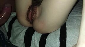 i lick my shy girlfriend’s vagina, then my cock gets hard and cream spills out 😜