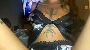 Scottish goth teen masturbates solo 😈