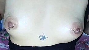 beautiful young latina with big ass uses vibrator for creamy pussy orgasm.