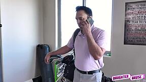 bobby and marcus punish daughters with cocks in garage