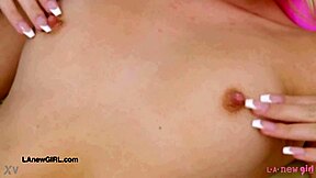 Hey, check out this sexy blonde model showing her stunning body!