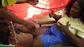 Oh, the herbal lady gets bent over for doggystyle and cum!