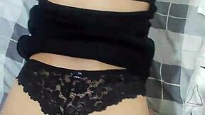 Latina girlfriend cheats with doggystyle sex, her wet pussy bent over.