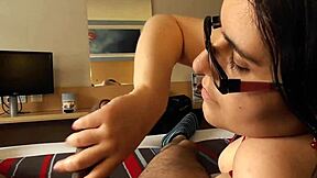 I got a interracial blowjob and handjob from british teen