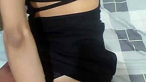 Latina girlfriend cheats with doggystyle sex, her wet pussy bent over.