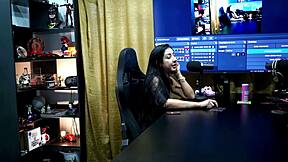 Renatinha Mello Kisses Ruan Hard, Grabs His Cock in Public Podcast