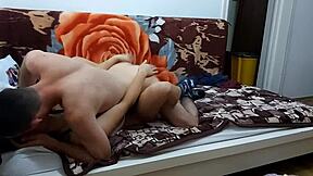 Romantic quickie with my tight pussy brunette girlfriend at college