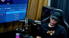 Renatinha Mello Kisses Ruan Hard, Grabs His Cock in Public Podcast