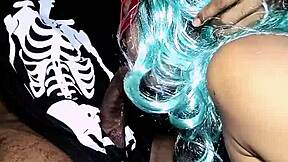 after halloween party, my best friend and i share intimate moments at home