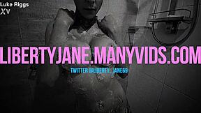 liberty jane enjoys solo dildo play leading to huge orgasm filmed by luke