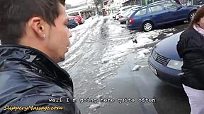 Slippery NURU MASSAGE couple.