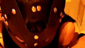 girlfriend touches herself more in costume, close up