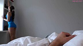 I suck and ride huge cock, eating my foster daddy's cum load.