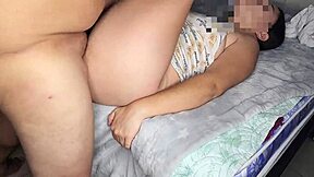 Real sex with my chubby college student, creampie in tight hairy pussy