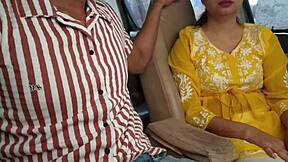 She Flashed Boobs in Car for Risky Public Fun